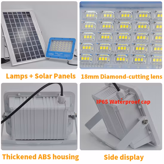Водонепроницаемый солнечный светодиодный промышленный наружный отражатель для сада, светодиодный светильник на солнечной энергии