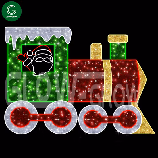 Декоративные светодиодные 3D-светильники с мотивом Санта-Клауса в саду для мероприятий для улиц и торговых центров